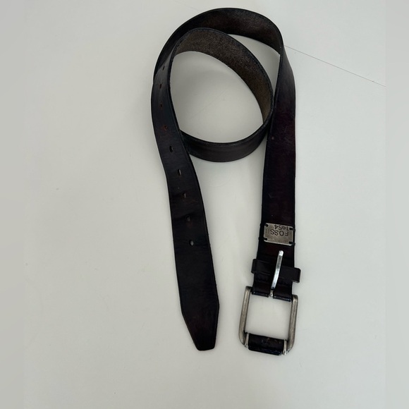 Fossil‎ Brown Leather Belt Men's Size 40 - Picture 6 of 10